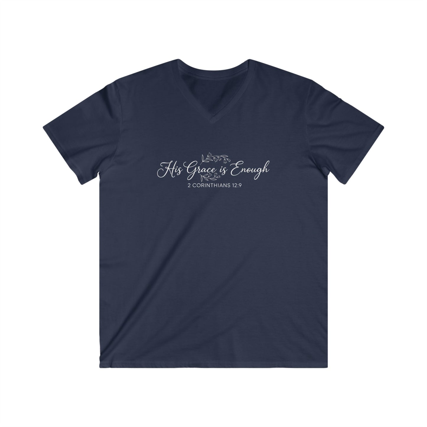 HIS GRACE IS ENOUGH - V-NECK PREMIUM T-SHIRT