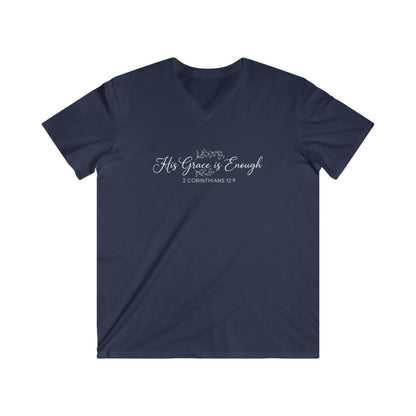 HIS GRACE IS ENOUGH - V-NECK PREMIUM T-SHIRT