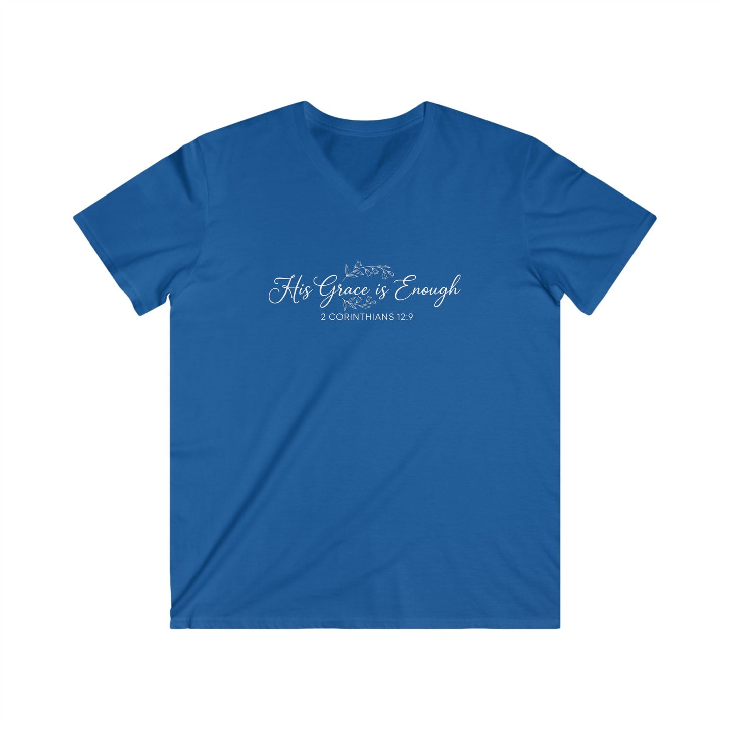 HIS GRACE IS ENOUGH - V-NECK PREMIUM T-SHIRT