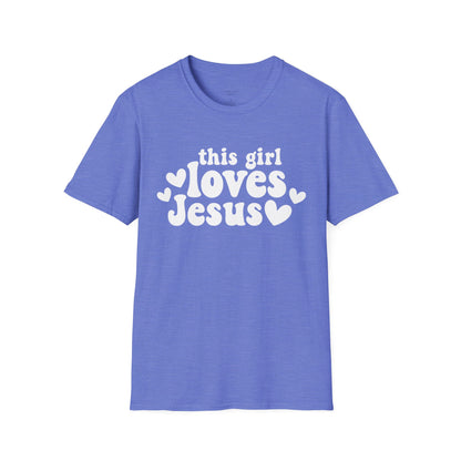 THIS GIRL LOVES JESUS - PREMIUM T-SHIRT