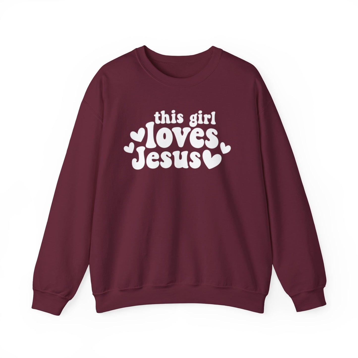 THIS GIRL LOVES JESUS - MEDIUM-HEAVY WEIGHT SWEATSHIRT