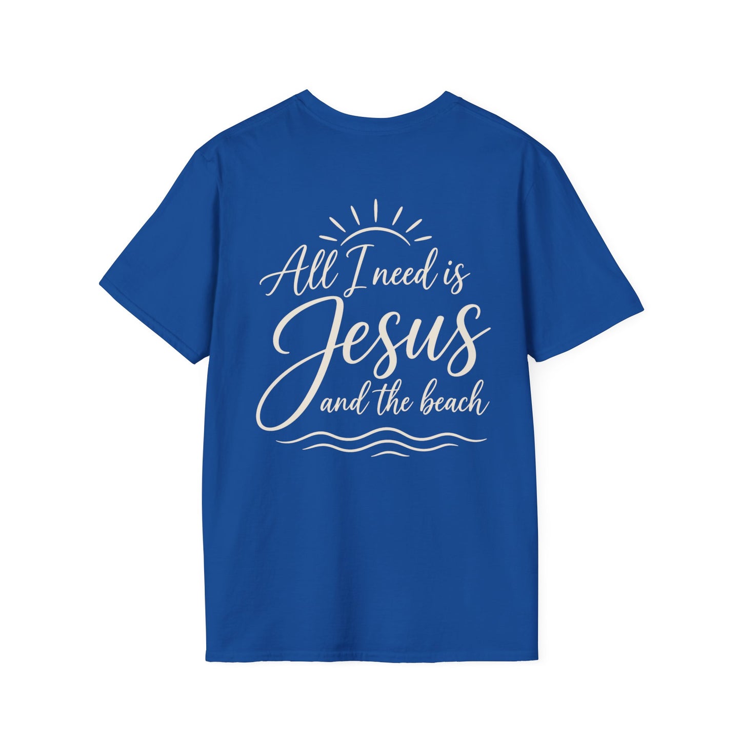 ALL I NEED IS JESUS AND THE BEACH F/B - PREMIUM T-SHIRT