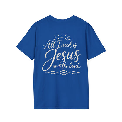 ALL I NEED IS JESUS AND THE BEACH F/B - PREMIUM T-SHIRT