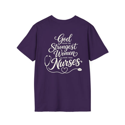 GOD FOUND NURSES STETHOSCOPE - PREMIUM T-SHIRT