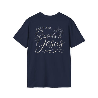 SALT AIR, SUNSET, JESUS - PREMIUM T-SHIRT
