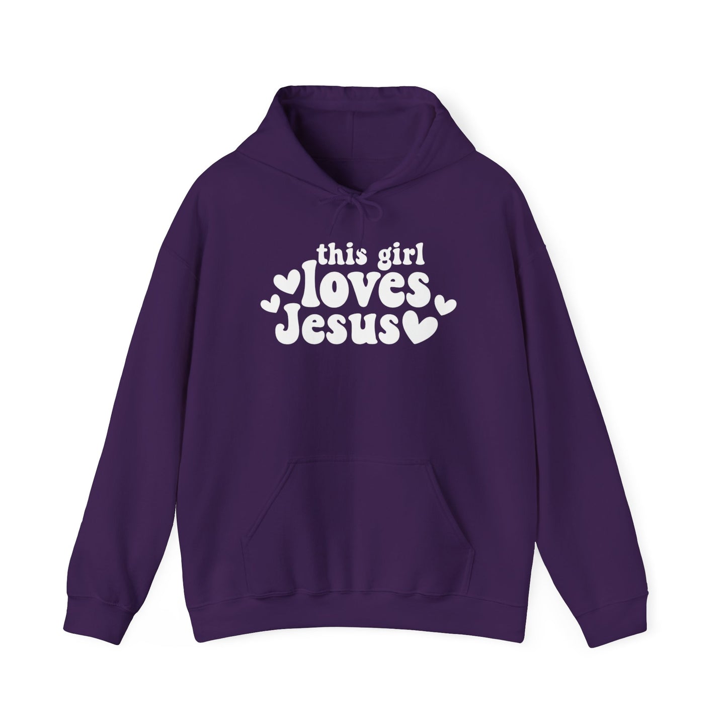 THIS GIRL LOVES JESUS - MEDIUM-HEAVY WEIGHT HOODIE