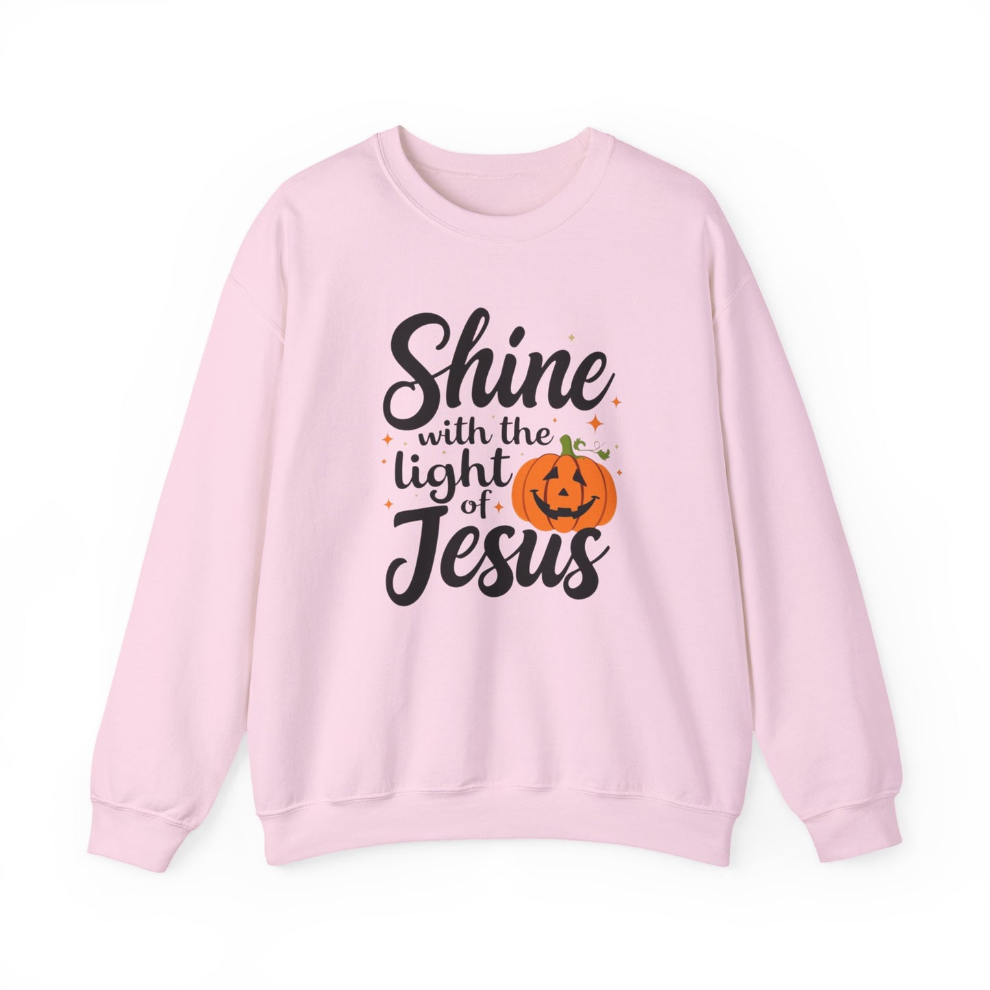 SHINE WITH THE LIGHT OF JESUS - MEDIUM-HEAVY WEIGHT SWEATSHIRT