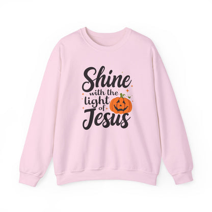 SHINE WITH THE LIGHT OF JESUS - MEDIUM-HEAVY WEIGHT SWEATSHIRT