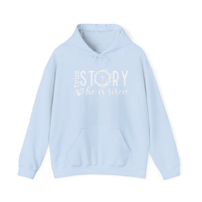 TRUE STORY, HE IS RISEN - MEDIUM-HEAVY WEIGHT HOODIE