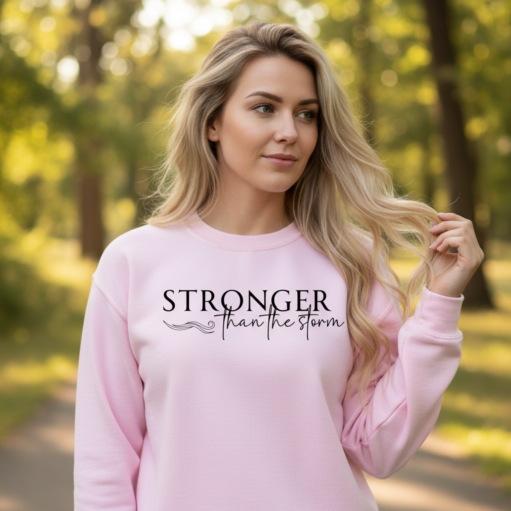 STRONGER THAN THE STORM - MEDIUM-HEAVY WEIGHT SWEATSHIRT  —