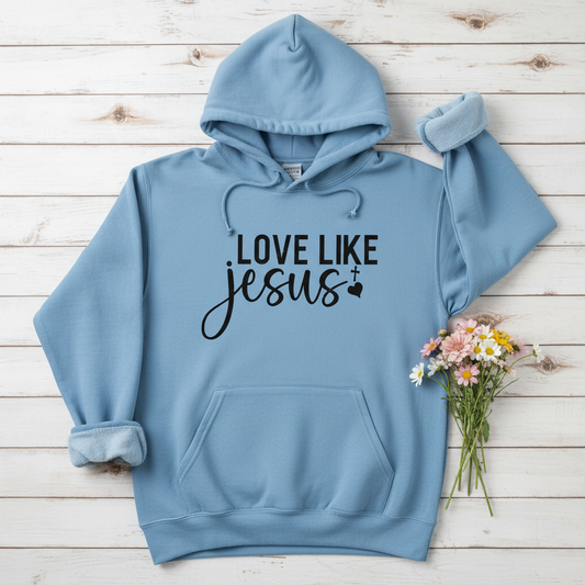 LOVE LIKE JESUS - MEDIUM-HEAVY-WEIGHT HOODIE