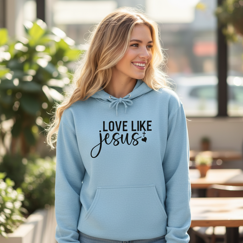 LOVE LIKE JESUS - MEDIUM-HEAVY-WEIGHT HOODIE