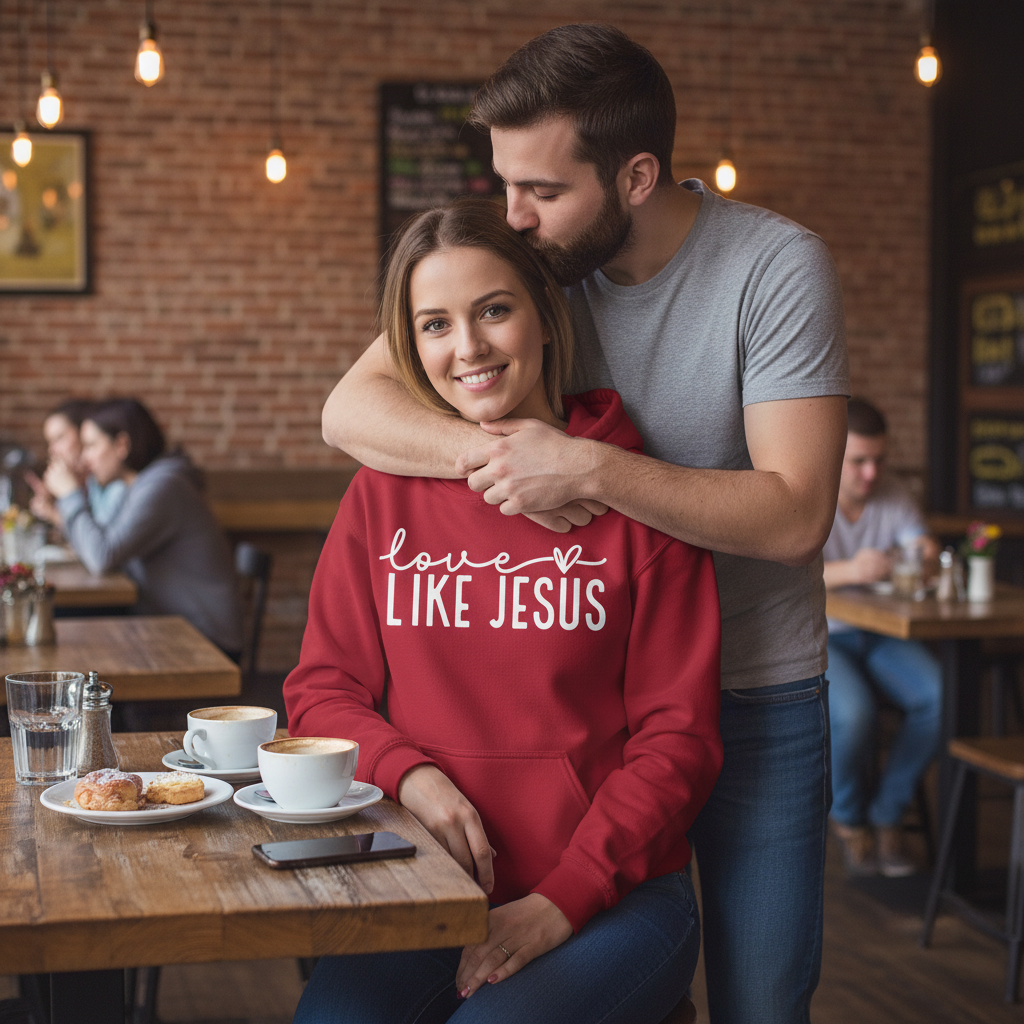 LOVE LIKE JESUS - MEDIUM - HEAVY WEIGHT HOODIE