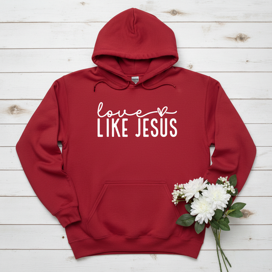 LOVE LIKE JESUS - MEDIUM - HEAVY WEIGHT HOODIE