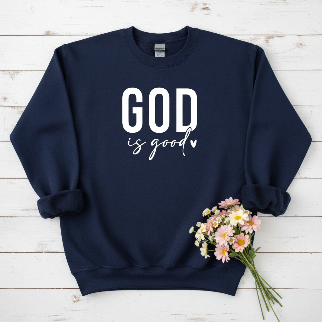 GOD IS GOOD - MEDIUM - HEAVY WEIGHT SWEATSHIRT