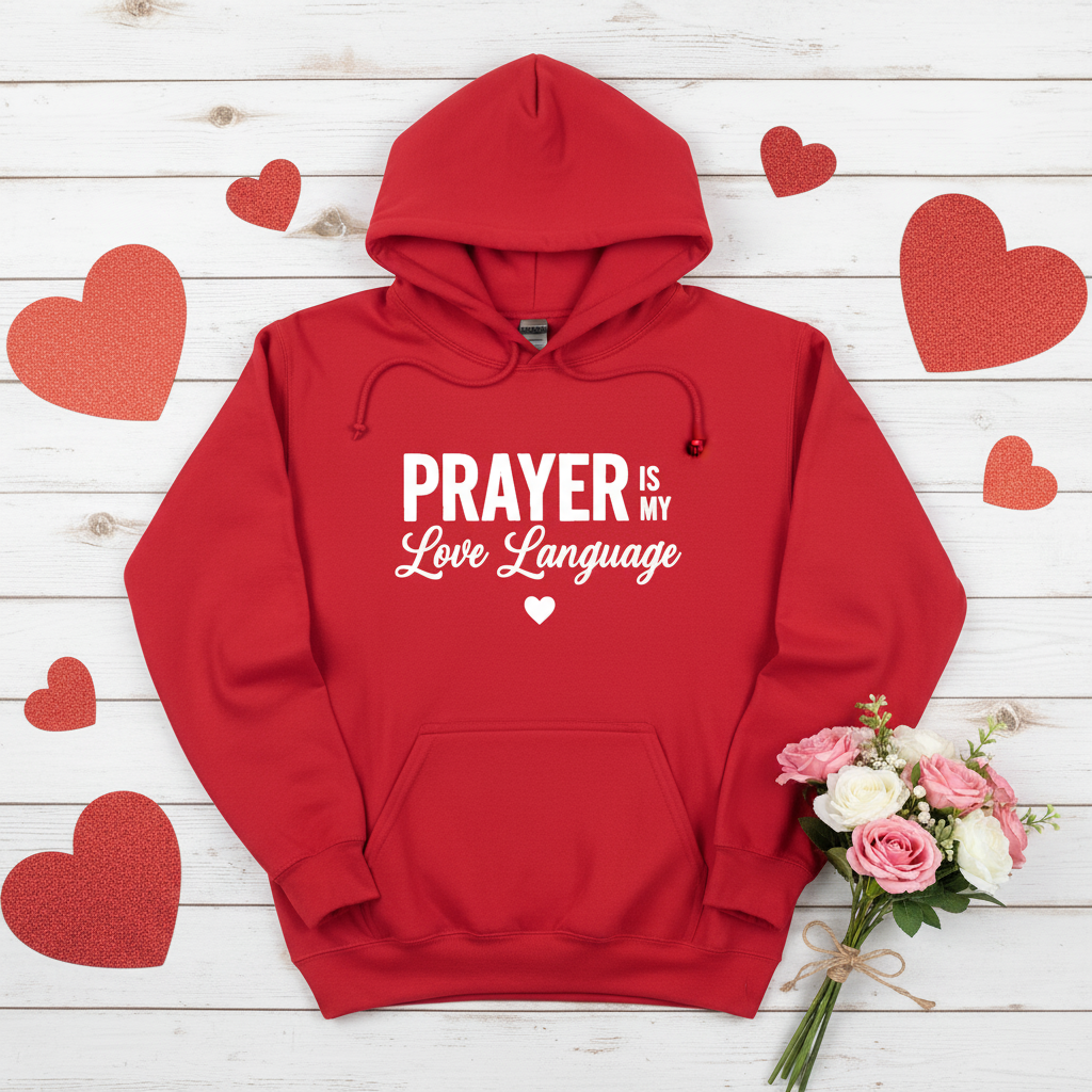 PRAYER IS MY LOVE LANGUAGE - MEDIUM-HEAVEY WEIGHT HOODIE