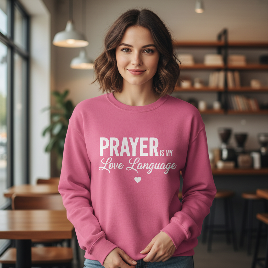 PRAYER IS MY LOVE LANGUAGE - MEDIUM-HEAVY WEIGHT SWEATSHIRT
