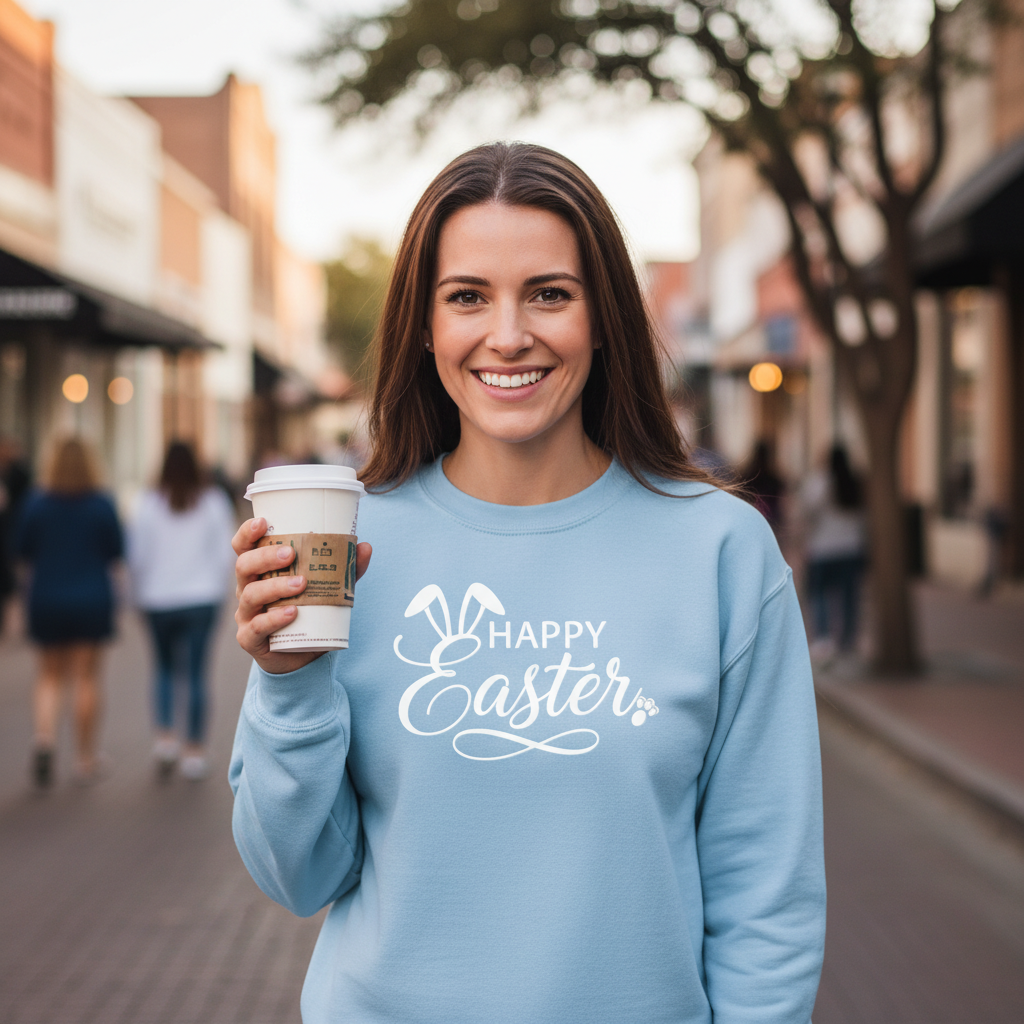 HAPPY EASTER - MEDIUM - HEAVY WEIGHT SWEATSHIRT