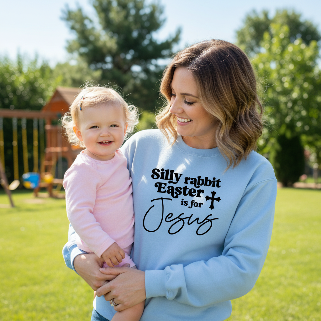 EASTER IS FOR JESUS - MEDIUM-HEAVY WEIGHT SWEATSHIRT