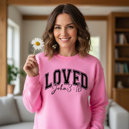 LOVED 3:16 - MEDIUM - HEAVY WEIGHT SWEATSHIRT