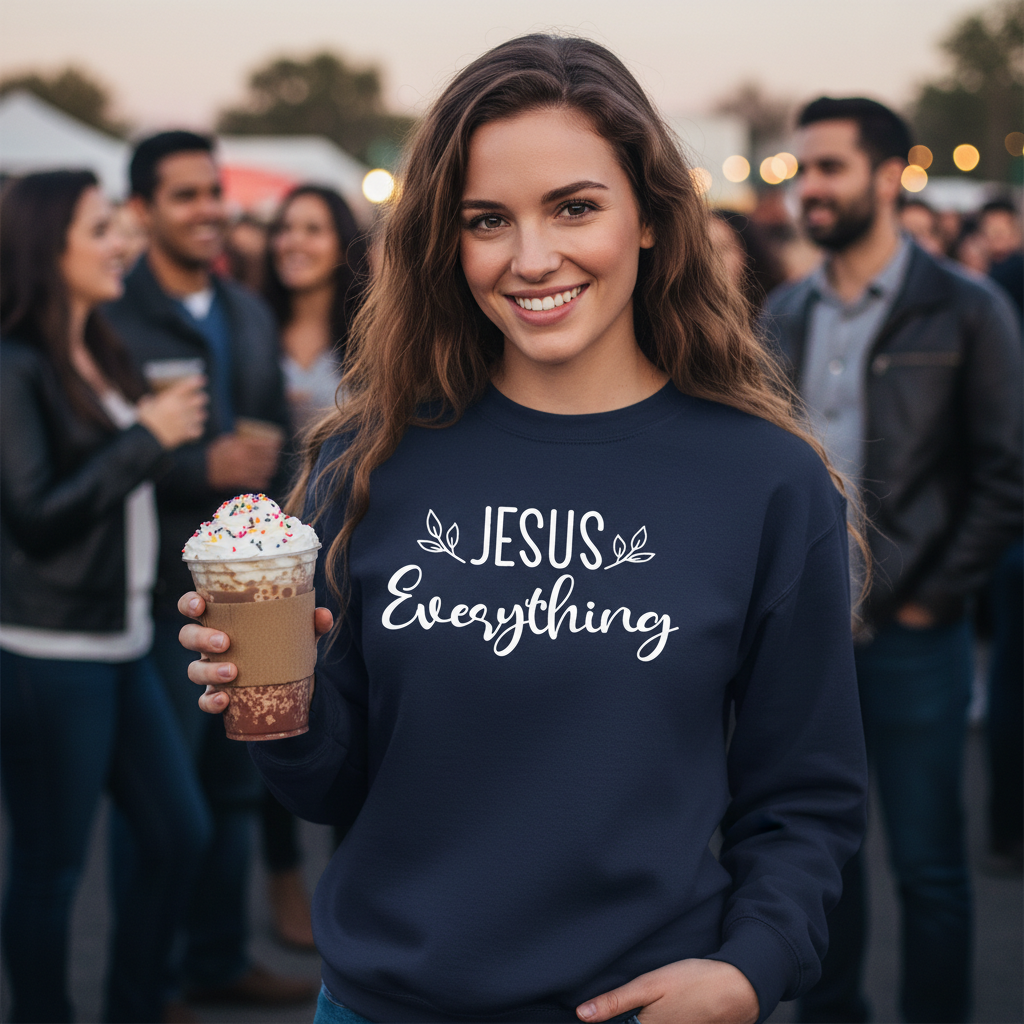 JESUS EVERYTHING - MEDIUM-HEAVY WEIGHT SWEATSHIRT