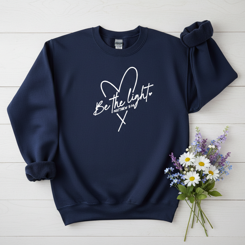 BE THE LIGHT - MEDIUM-HEAVY WEIGHT SWEATSHIRT