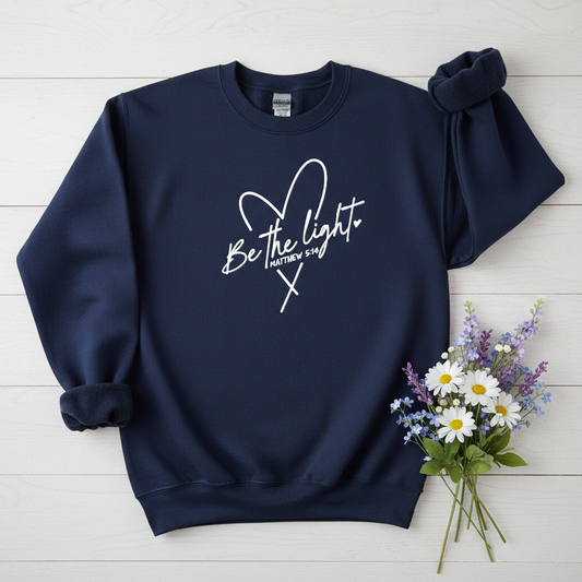 BE THE LIGHT - MEDIUM-HEAVY WEIGHT SWEATSHIRT