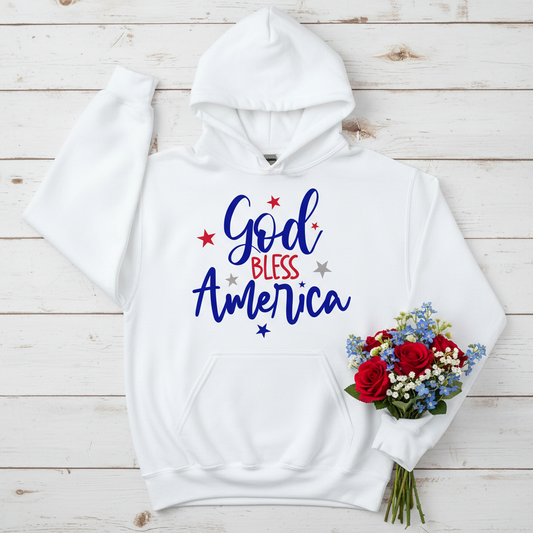 GOD BLESS AMERICA - MEDIUM-HEAVY WEIGHT HOODIE