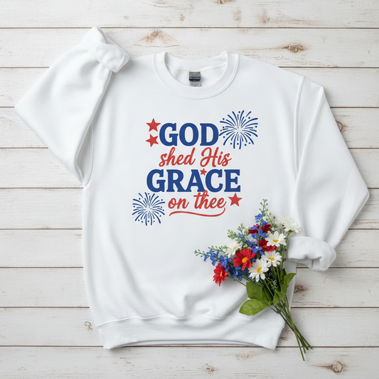 GOD SHED HIS GRACE ON ME - MEDIUM-HEAVY WEIGHT SWEATSHIRT