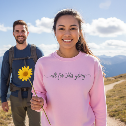 ALL FOR HIS GLORY - MEDIUM-HEAVY WEIGHT SWEATSHIRT