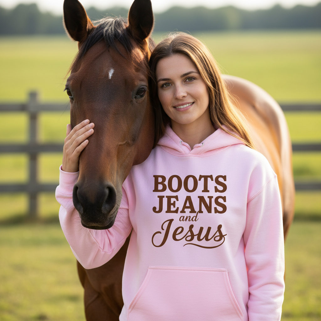BOOTS JEANS JESUS - MEDIUM-HEAVY WEIGHT HOODIE