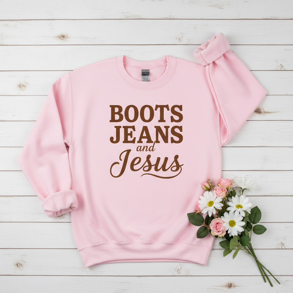 BOOTS JEANS JESUS - MEDIUM-HEAVY WEIGHT SWEATSHIRT