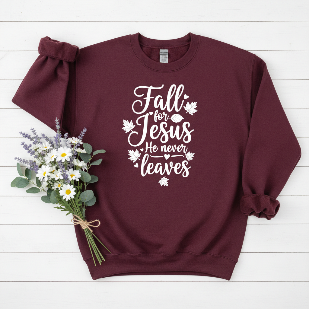 FALL FOR JESUS - MEDIUM-HEAVY WEIGHT SWEATSHIRT