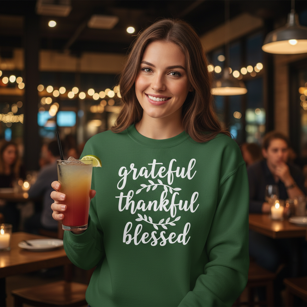 GRATEFUL, THANKFUL, BLESSED - MEDIUM-HEAVY WEIGHT SWEATSHIRT