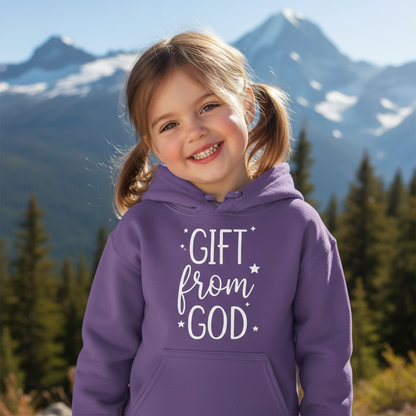 GIFT FROM GOD - YOUTH MEDIUM-HEAVY WEIGH HOODIE