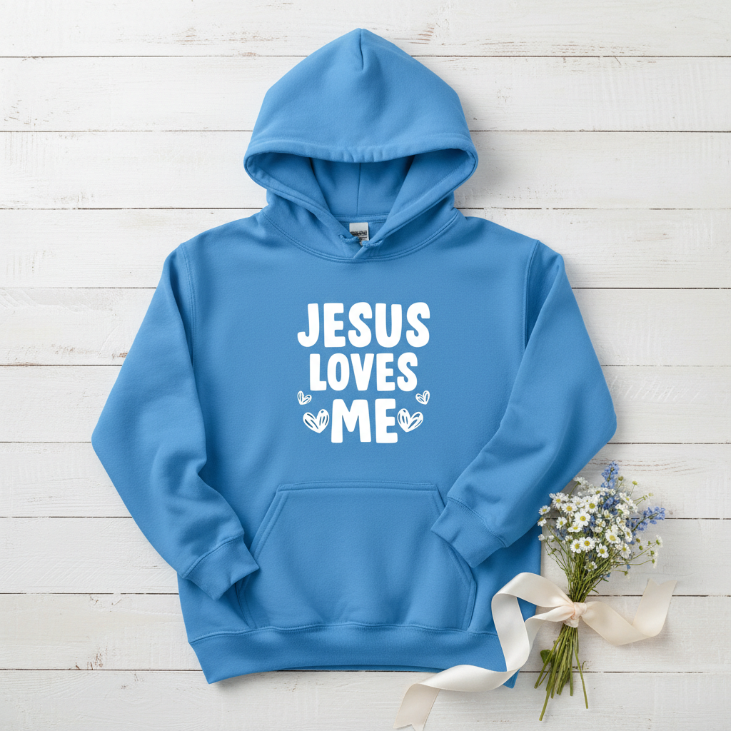 JESUS LOVES ME - YOUTH MEDIUM-HEAVY HOODIE