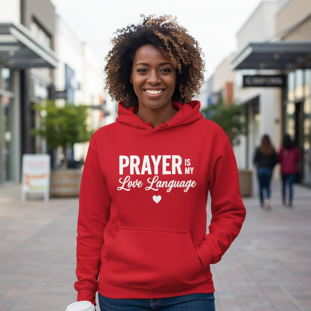 PRAYER IS MY LOVE LANGUAGE - MEDIUM-HEAVEY WEIGHT HOODIE