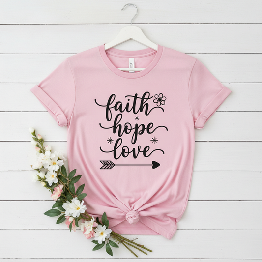 FAITH HOPE LOVE - PREMIUM T-SHIRT