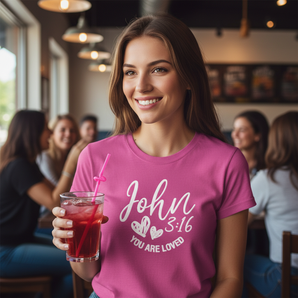 JOHN 3:16 YOU ARE LOVED - PREMIUM T-SHIRT