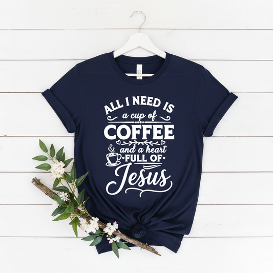 COFFEE AND JESUS - PREMIUM T-SHIRT