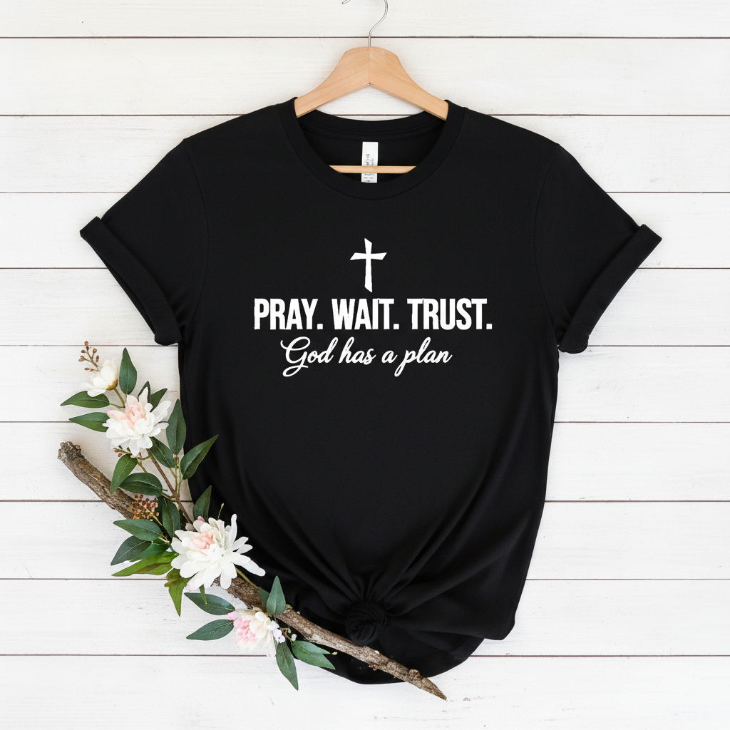 PRAY WAIT TRUST - PREMIUM T-SHIRT
