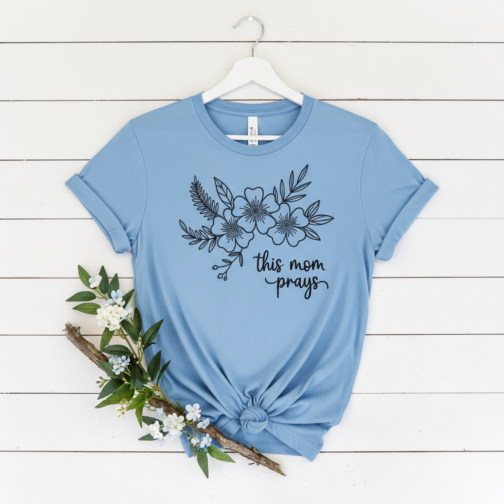 THIS MOM PRAYS - PREMIUM T-SHIRT