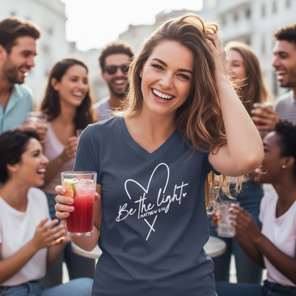 BE THE LIGHT - V-NECK PREMIUM T-SHIRT