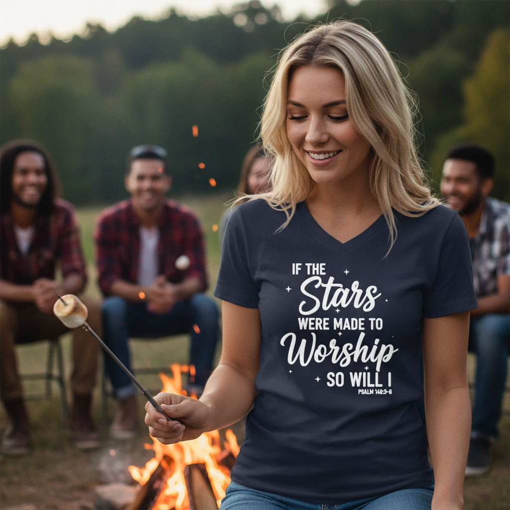 IF THE STARS WERE MADE TO WORSHIP - V-NECK PREMIUM T-SHIRT