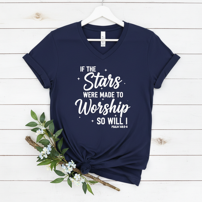 IF THE STARS WERE MADE TO WORSHIP - V-NECK PREMIUM T-SHIRT