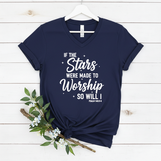 IF THE STARS WERE MADE TO WORSHIP - V-NECK PREMIUM T-SHIRT