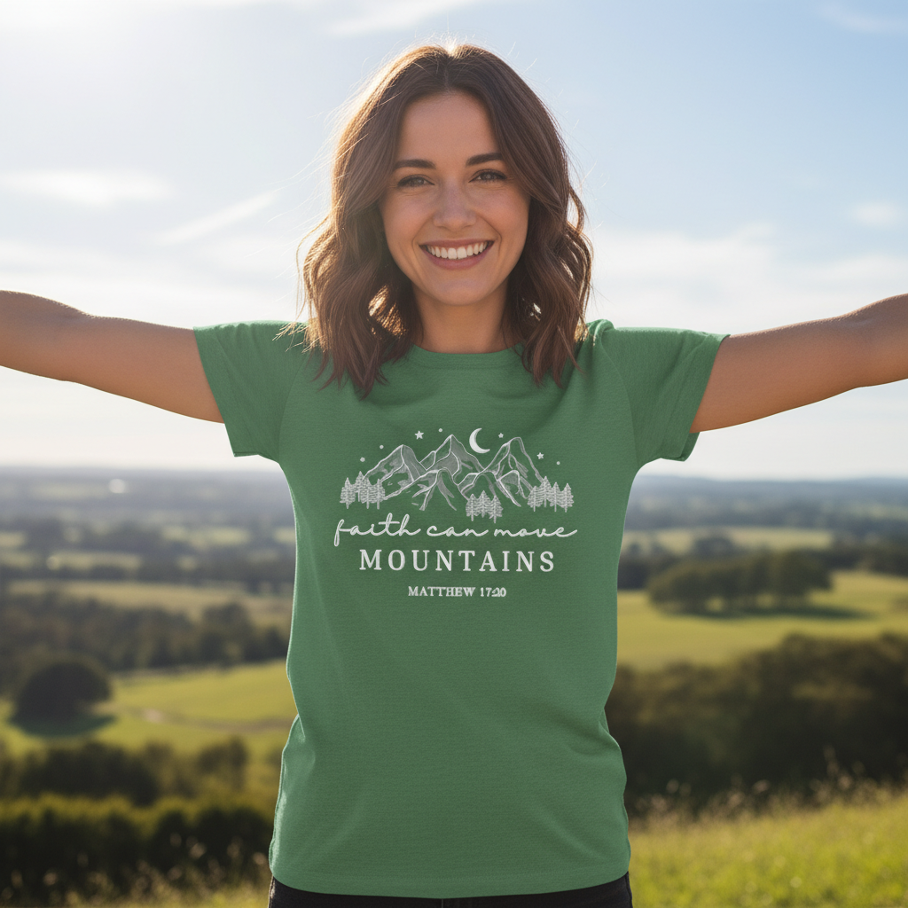 FAITH CAN MOVE MOUNTAINS - PREMIUM T-SHIRT