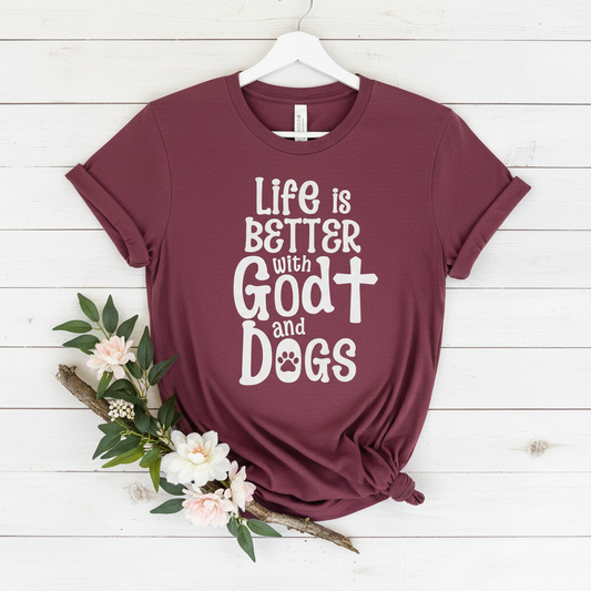LIFE IS BETTER WITH GOD - PREMIUM T-SHIRT