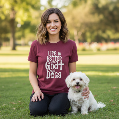 LIFE IS BETTER WITH GOD - PREMIUM T-SHIRT