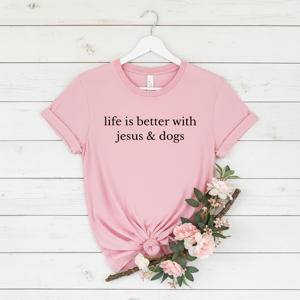 LIFE IS BETTER WITH JESUS - PREMIUM T-SHIRT